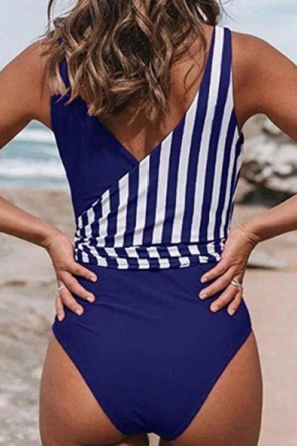 Sexy Striped One-Piece Swimsuit Bikini