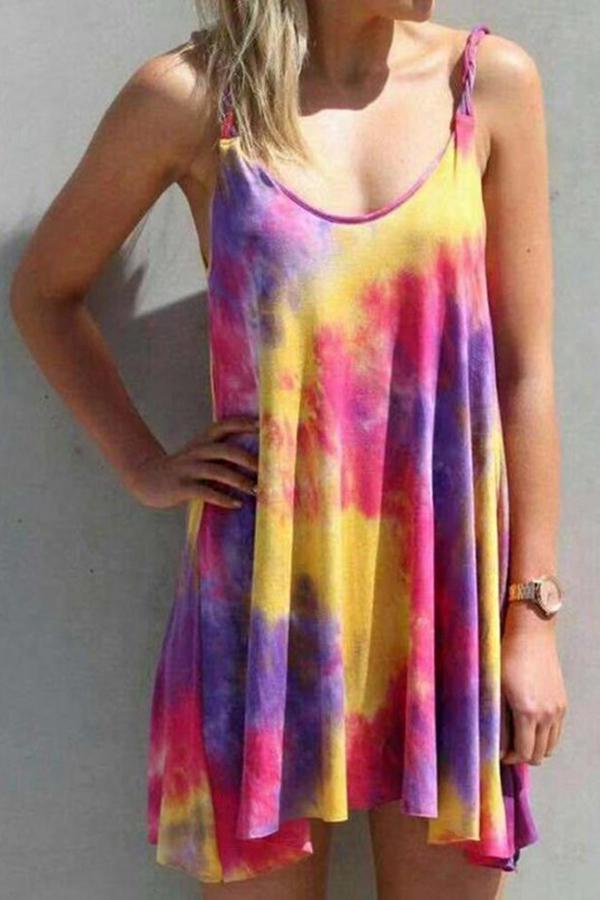 Gradient Print Strap Dress