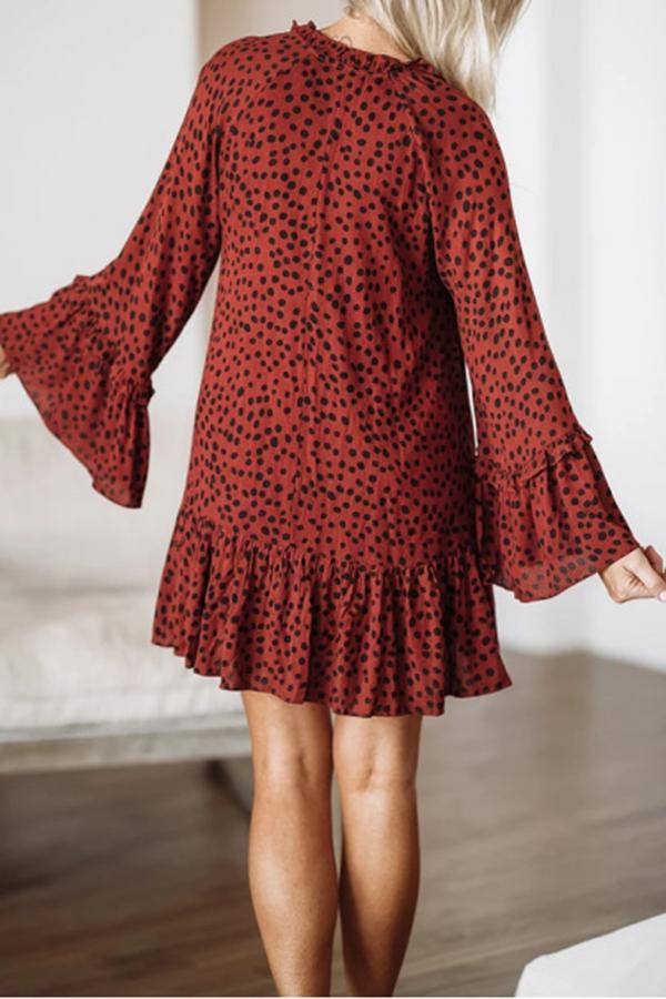 Fringed Leopard Print Dress