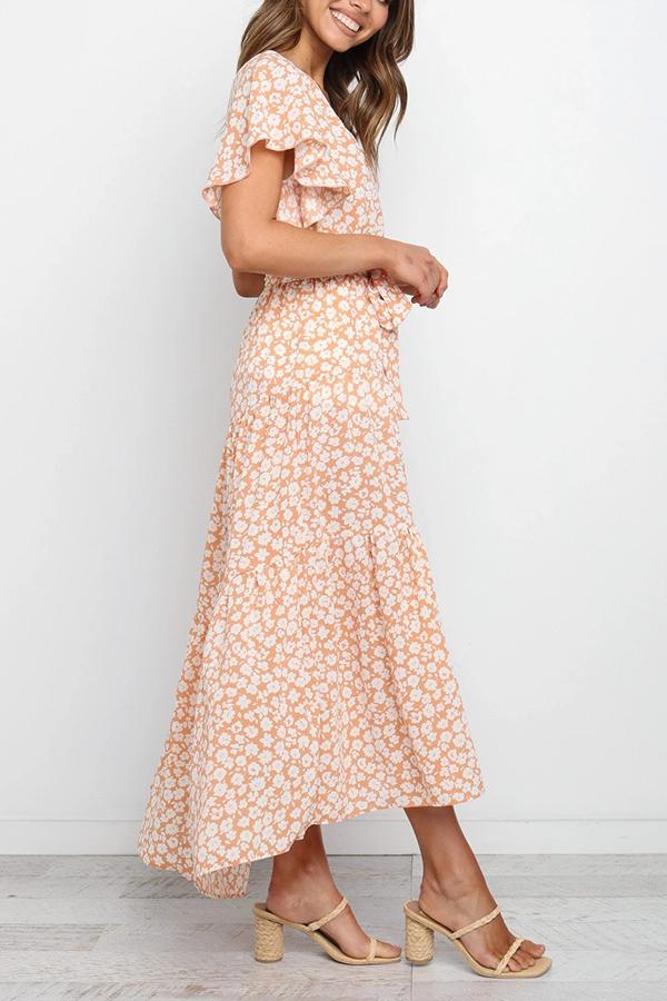 Temperament Floral Maxi Dress