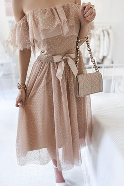 Mesh Polka Dot Wedding Dress