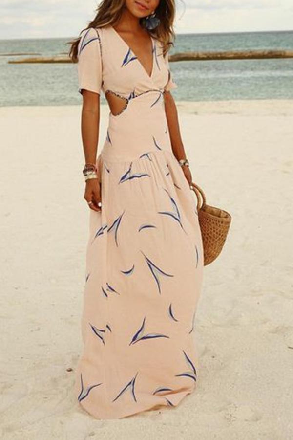 Vacation Bohemian Print Beach Dress