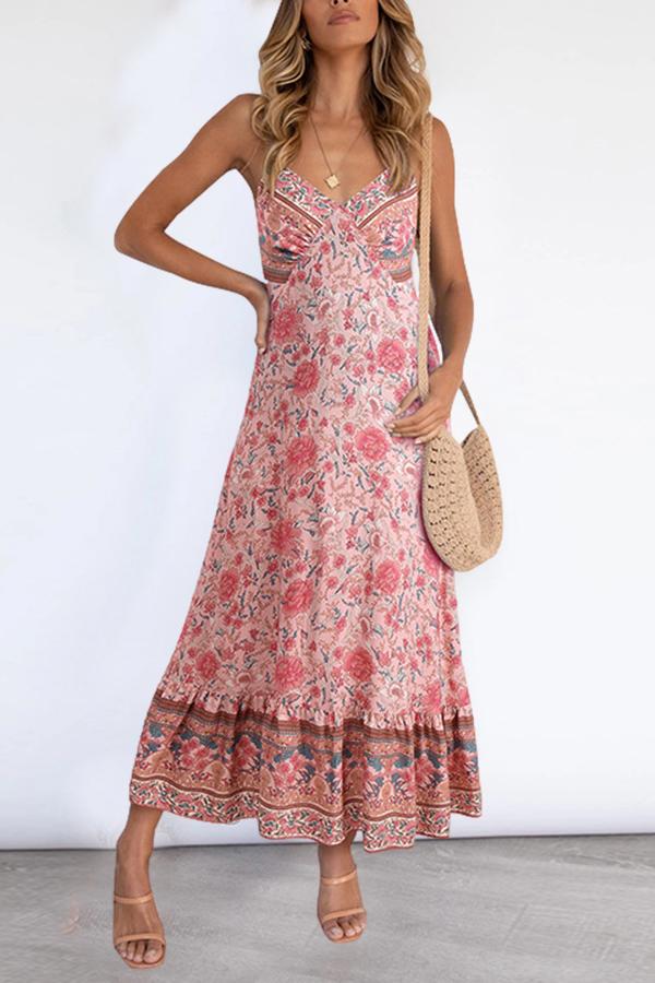 Bohemian Sling Floral Daily Maxi Dress