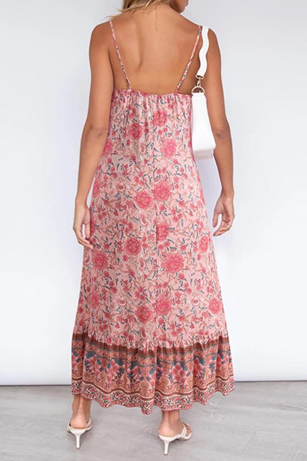 Bohemian Sling Floral Daily Maxi Dress