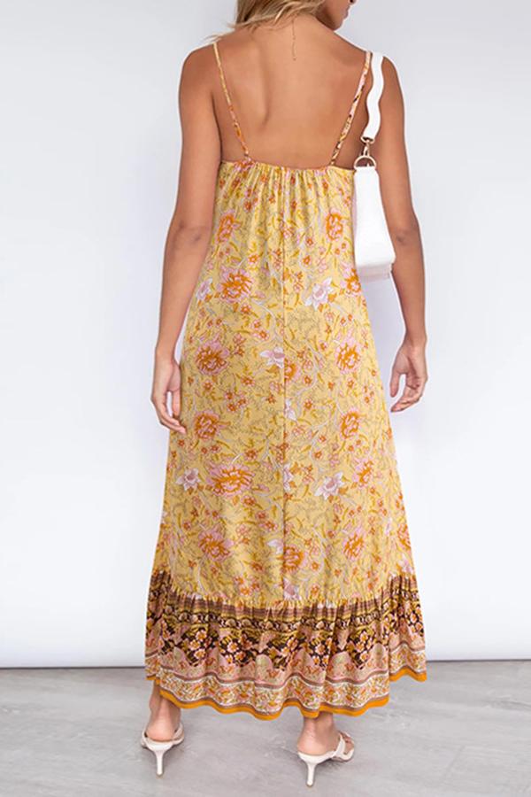 Bohemian Sling Floral Daily Maxi Dress