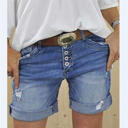 Ripped Basics Hot Denim Shorts