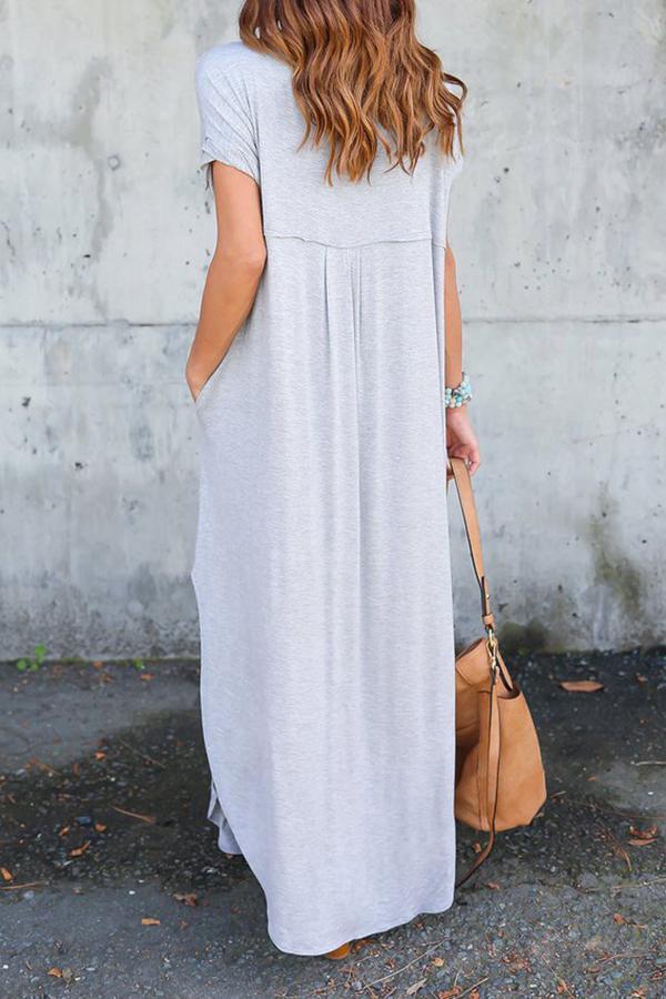 Elegant Fork Opening Knotted Dress