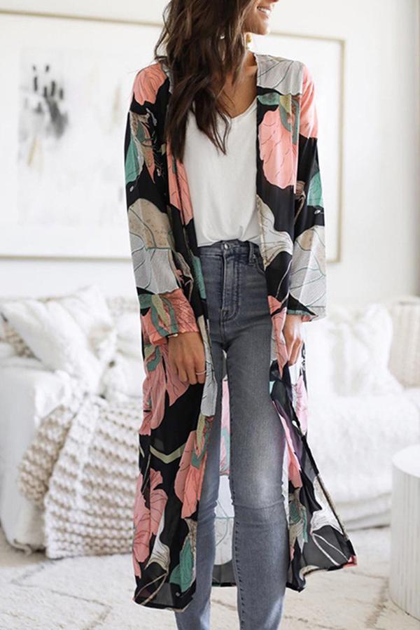 Beach Baggy Floral Print Smock