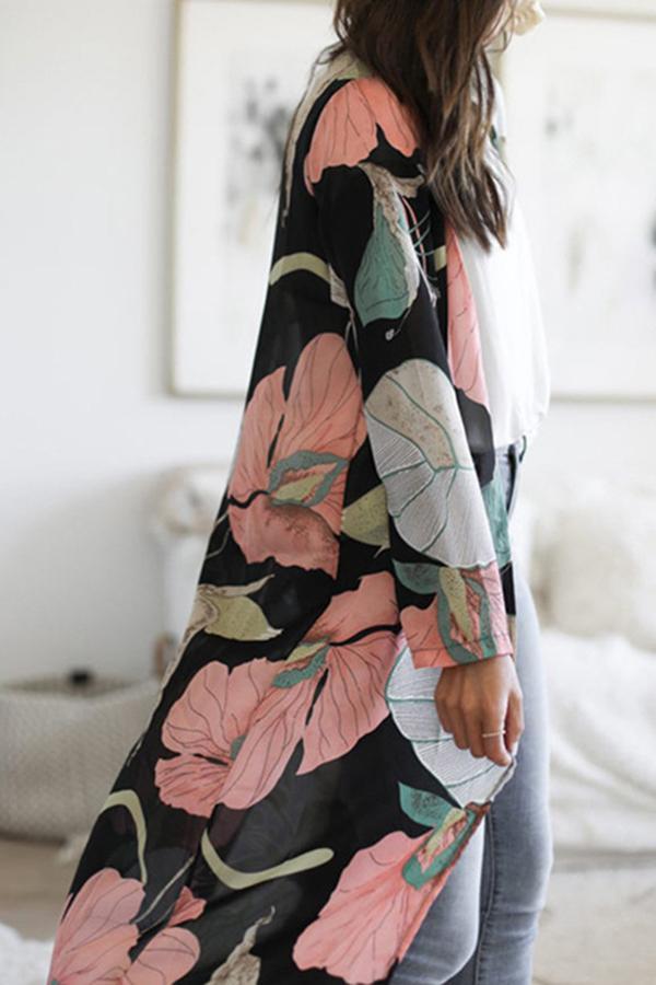 Beach Baggy Floral Print Smock